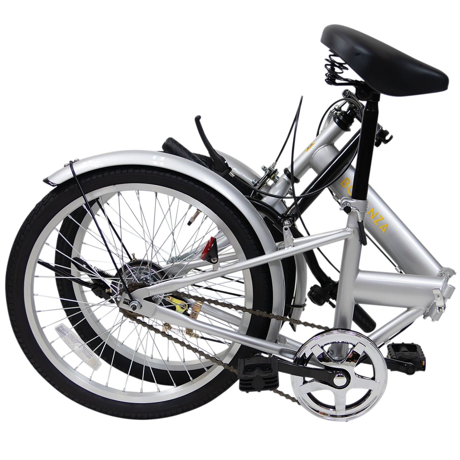 20吋 折り畳み自転車 シングル/シルバー