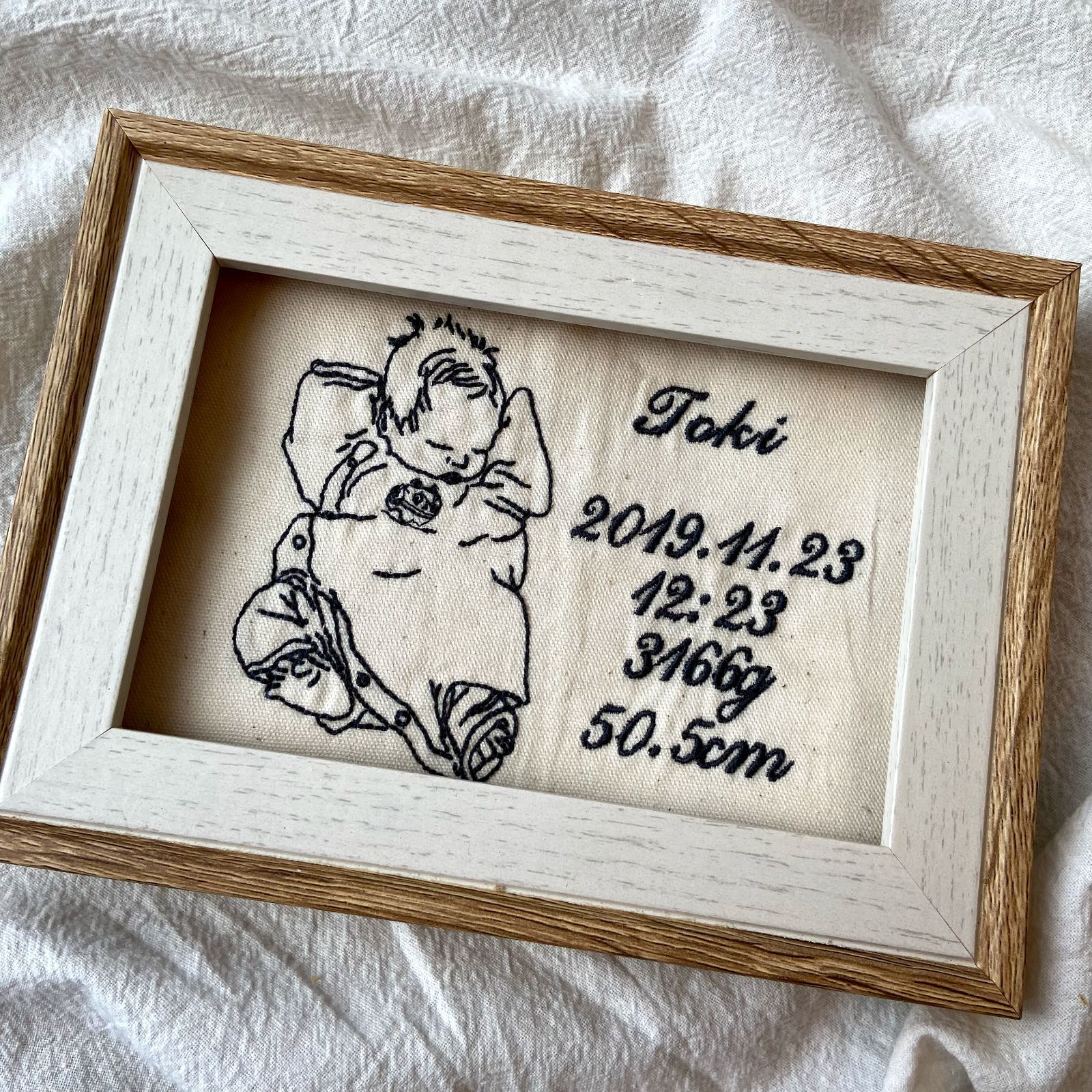 線画刺繍
