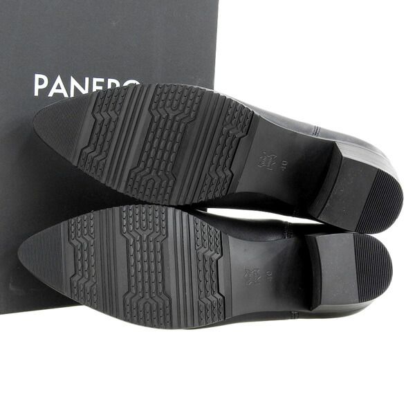 ◇美品◇ パネロ PANERO レザー サイドゴア ブーツ ポインテッドトゥ 黒 ブラック size40 [Y02956] - メルカリ