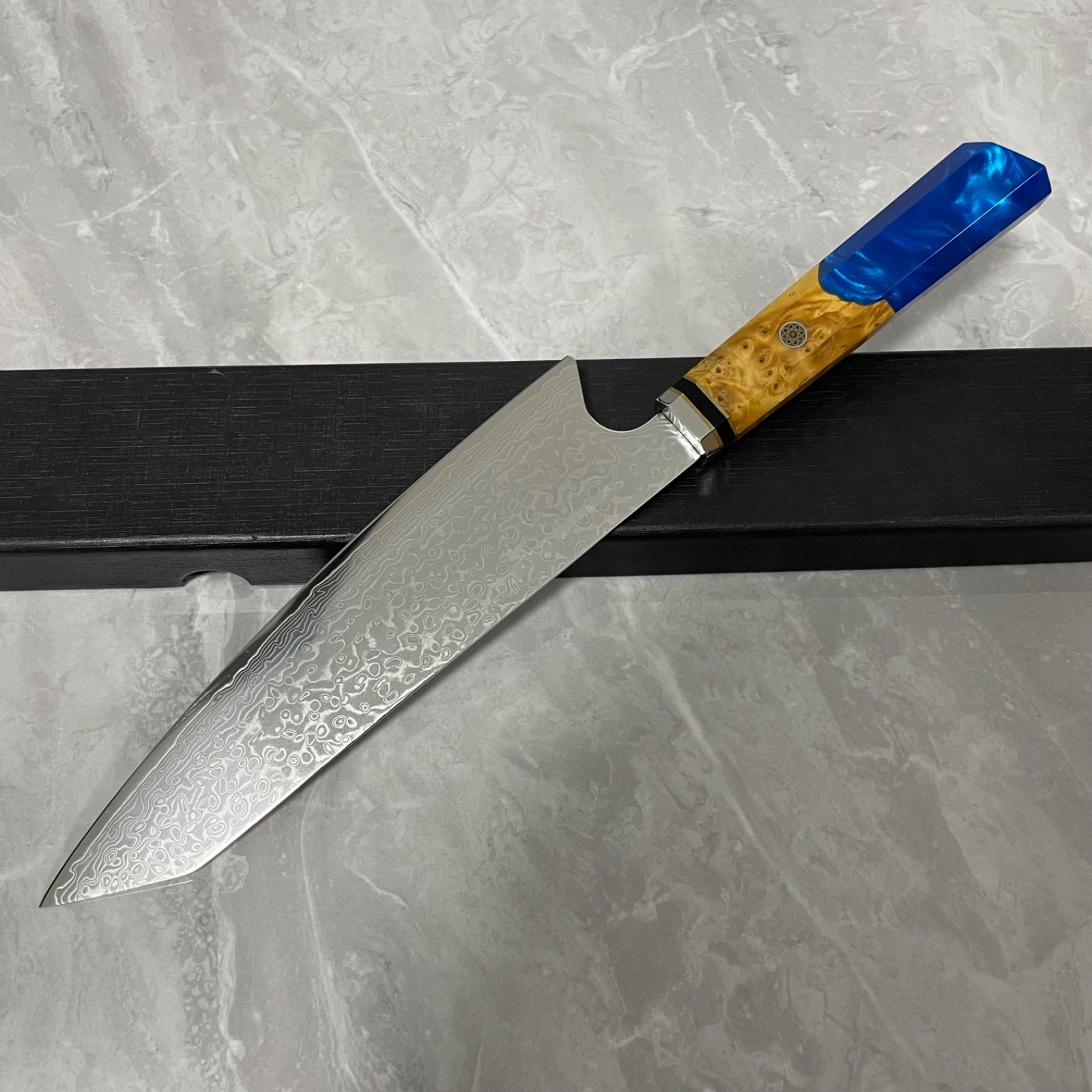 ダマスカス 鏡面刀型切付 包丁67層 210mm モダンビジュアル