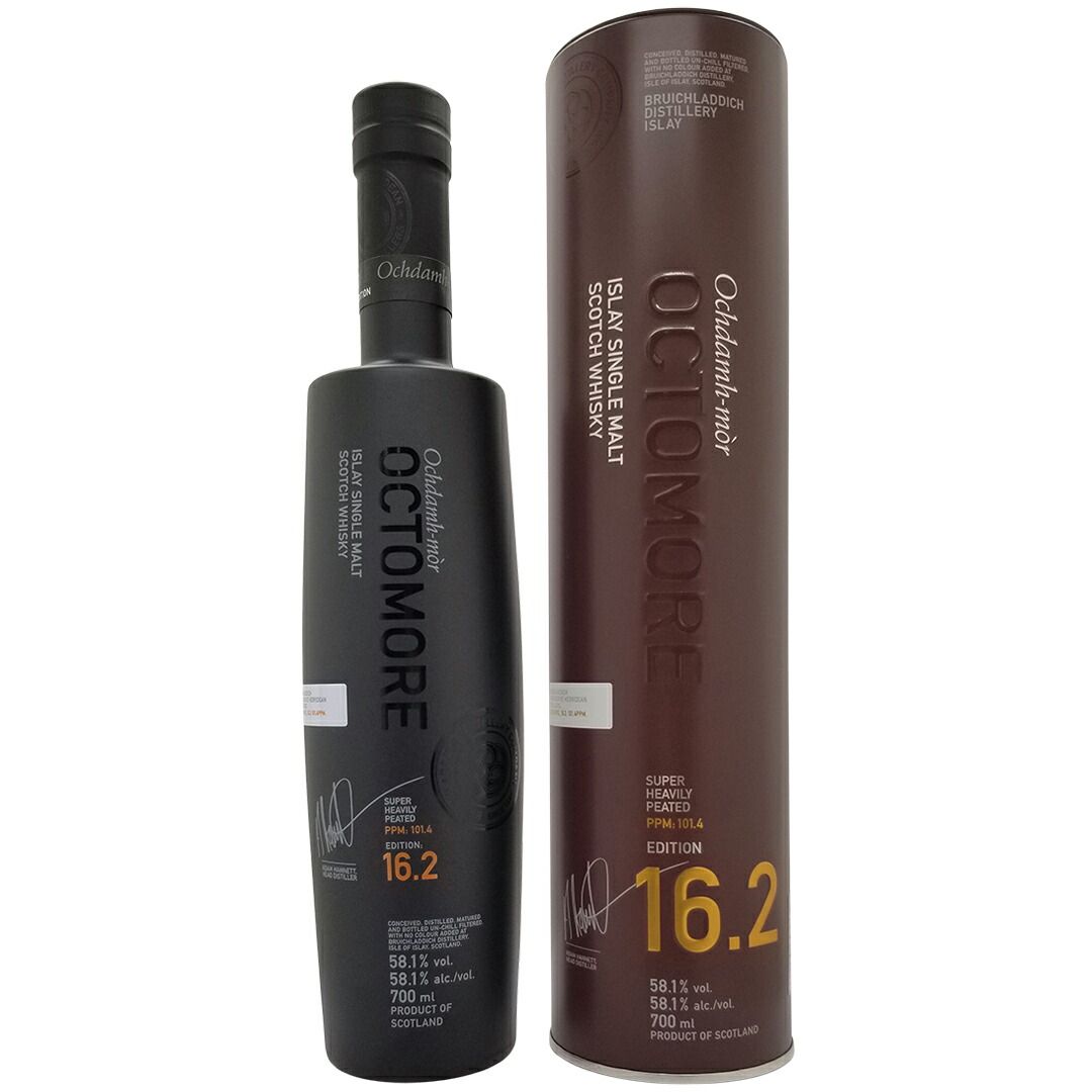 オクトモア エディション 16.2 ヨーロピアン カスク シングル モルト スーパー ヘヴィリー ピーテッド 58.1度 700ml ウイスキー YCOTE2J0