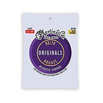 -非常に良い Martin アコースティックギター弦 ACOUSTIC 80 20 Bronze M-140 Light .012-.054