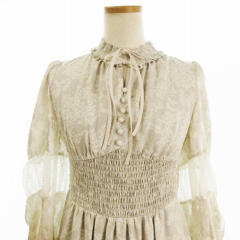 ハーリップトゥ Herlipto タグ付き Winter Floral Long-sleeve Dress  