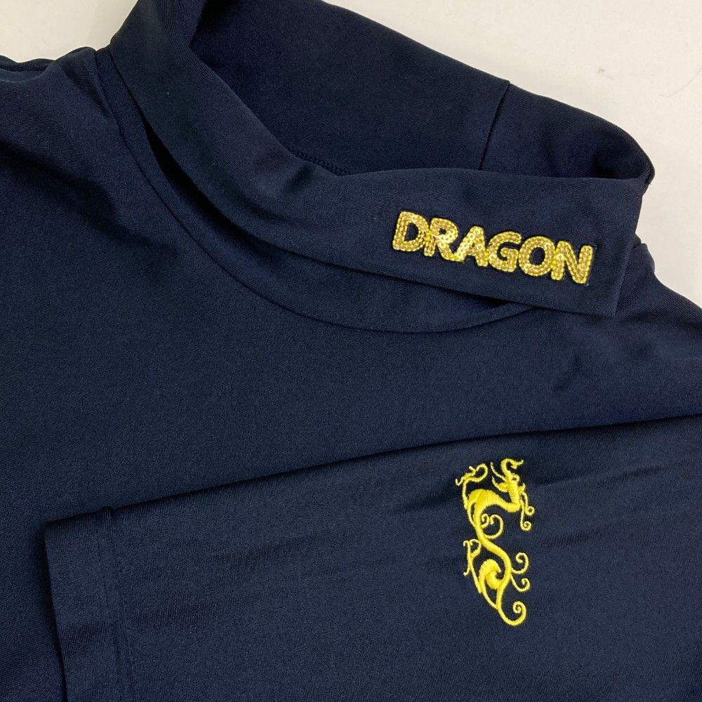 サイズ：3 DANCE WITH DRAGON ダンスウィズドラゴン  ショート インナーTシャツ  ネイビー系 [240101418174] ゴルフウェア レディース ストスト サイズ：3 DANCE WITH DRAGON ダンスウィズドラゴン フロント