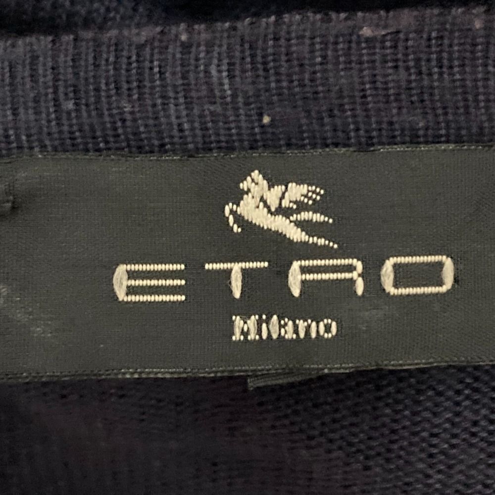 ETRO エトロ ヴィンテージ シルク スカーフ柄 切替 カーディガン 半袖 