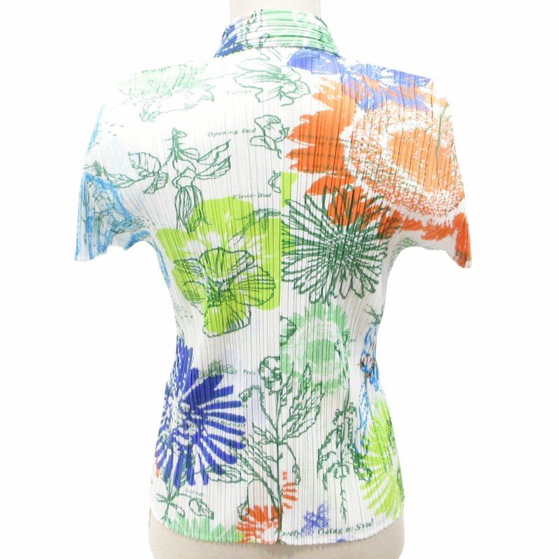 PLEATS PLEASE アーカイブ フラワー転写プリント プリーツシャツ 3