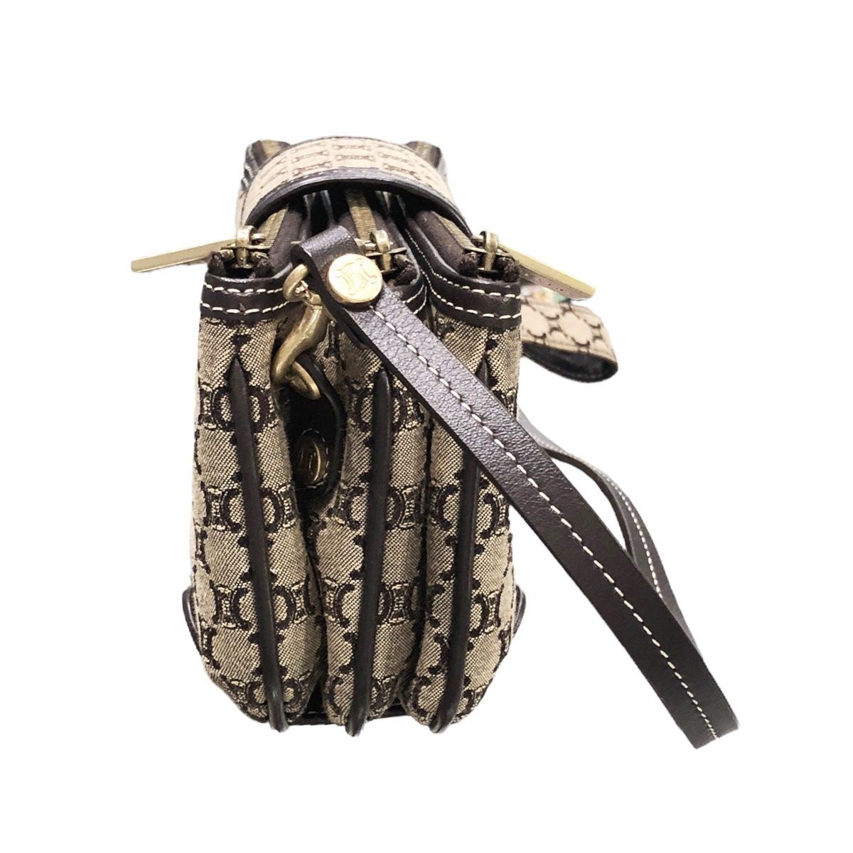 中古】 CELINE セリーヌ アクセサリーポーチ マカダム キャンバス 