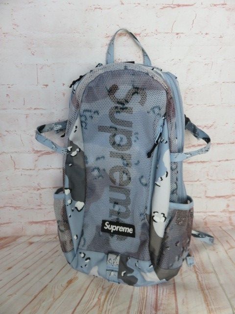 中古】 Supreme ｼｭﾌﾟﾘｰﾑ ﾊﾞｯｸﾊﾟｯｸ ﾘｭｯｸ 迷彩 ｶﾓﾌﾗ ﾌﾞﾙｰ 991718124