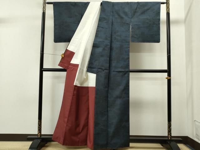 平和屋着物□本場大島紬 7マルキ 泥染め 吉祥文 正絹 逸品 未