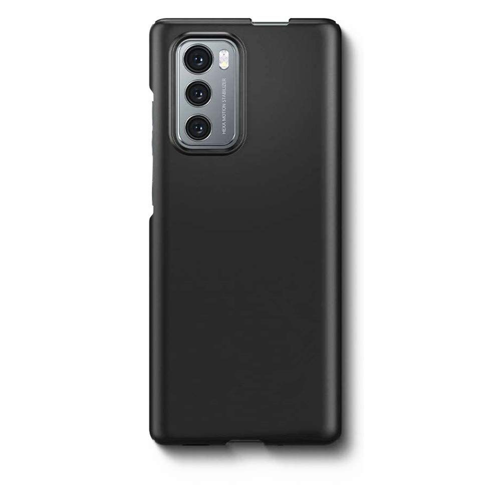 VIESUP LG Wing 電話ケース - LG Wing 5G電話用スリム耐衝撃ポリカーボネートブラック保護ケースカバー 