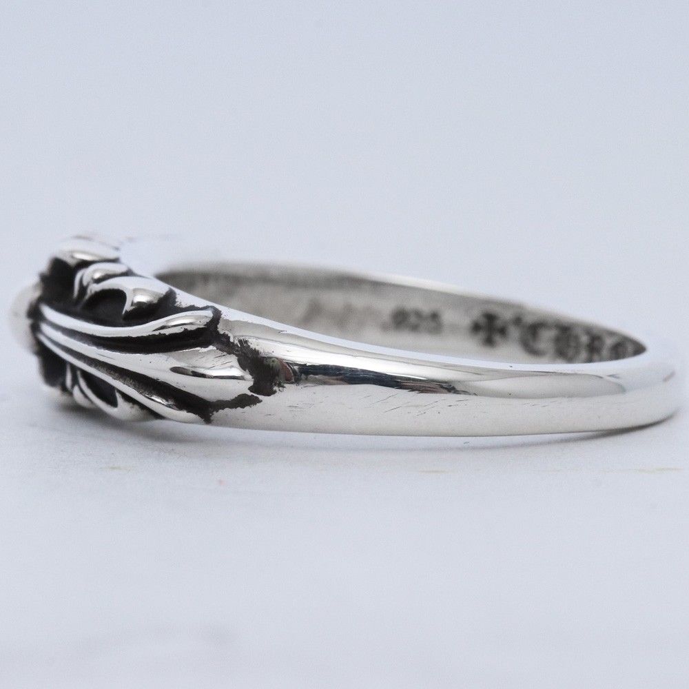 未使用 17号 CHROME HEARTS ベビークラシックフローラルクロスリング