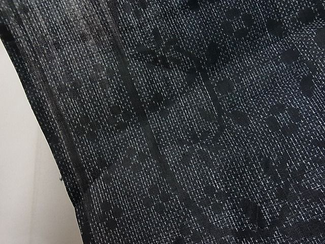 平和屋本店□極上 夏物 重要無形文化財 本場宮古上布 草花文 苧麻 逸品