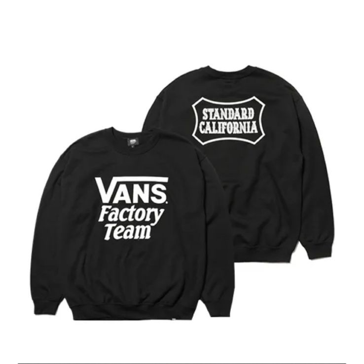 スタンダードカリフォルニア VANS スウェット ブラック　キムタク Standard California × Vans 20周年 スエット 黒 スタンダード