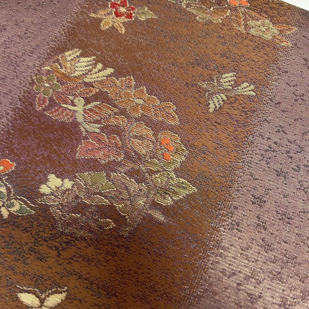 名古屋帯 正絹 縞に美しい鳥 草花 九寸 MA-160 - メルカリ