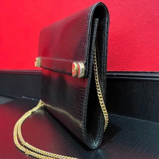 ☆GUCCI グッチ オールド グッチ チェーンショルダーバッグ 黒 