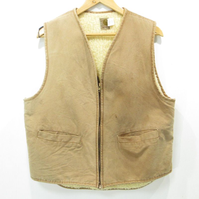 三重本店 Carhartt | カーハート 6SV 裏ボアダックベスト ワークベスト 70 s～80 s 129 IC63 1C63 ベージュ サイズ L 95