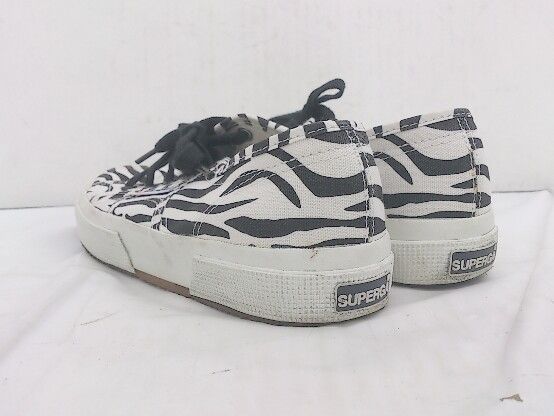◇ SUPERGA スペルガ カジュアル ゼブラ柄 スニーカー シューズ サイズ