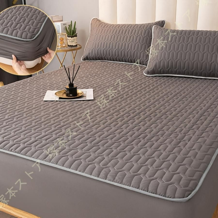 新品・未使用】ボックスシーツ キング ワイドキング 中綿入り