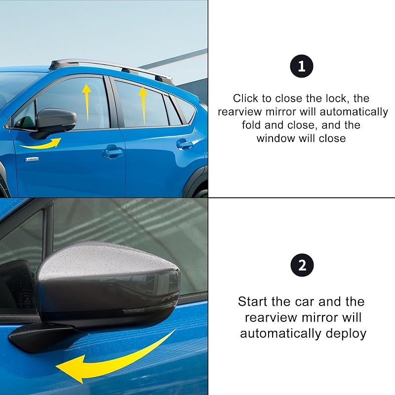 在庫セール KUNGKIC スバル 3代目 クロストレック 2025 2025 2025 2025 GU系 サイド バック ミラー 自動折り 展開 窓 閉め クローザーシステムモジュール オートロック折畳式 内装 おしゃれ アクセサリー 0