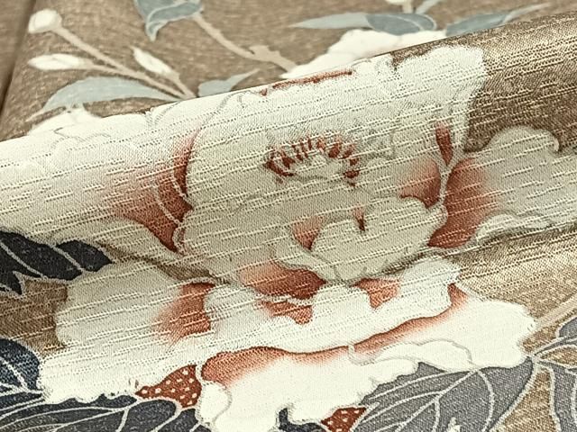 平和屋着物＊夏物 小紋 絽 枝花文 暈し染め 正絹 逸品 AAAY0614st