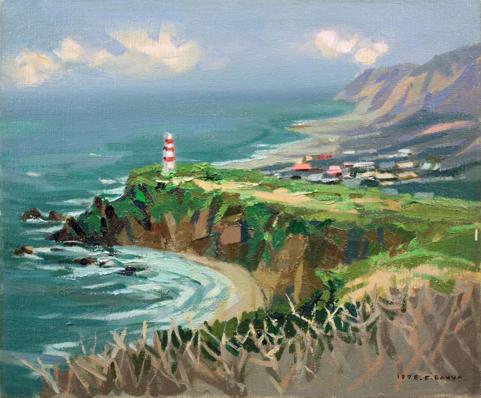萬谷藤男『岬』油彩画【真作保証】 絵画 萬谷藤男『岬』油彩画【真作保証】 絵画 - メルカリ