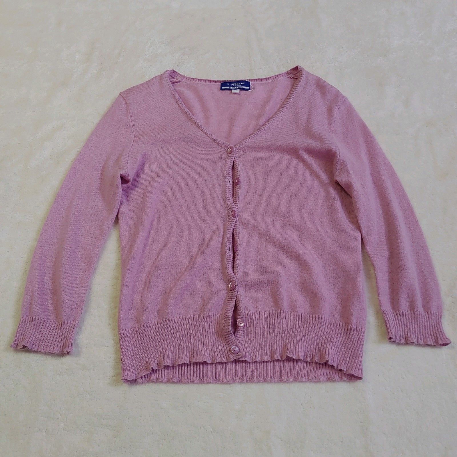 BURBERRY BLUE LABEL】ピンク系カーディガン Mサイズ 日本製