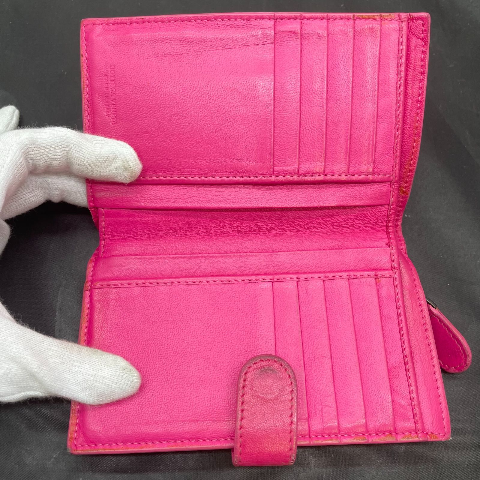 BOTTEGA VENETA 二つ折り財布 ピンク ボッテガ・ヴェネタ ピンク 二