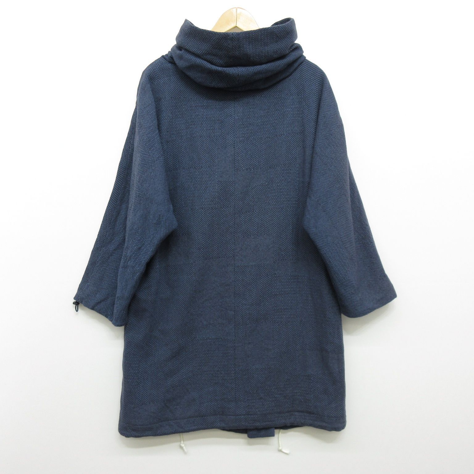 Dulcamara|ﾄﾞｩﾙｶﾏﾗ|ﾊﾟｯﾁﾜｰｸﾂｲｰﾄﾞﾌｰﾄﾞｺｰﾄ|NAVY|ﾈｲﾋﾞｰ