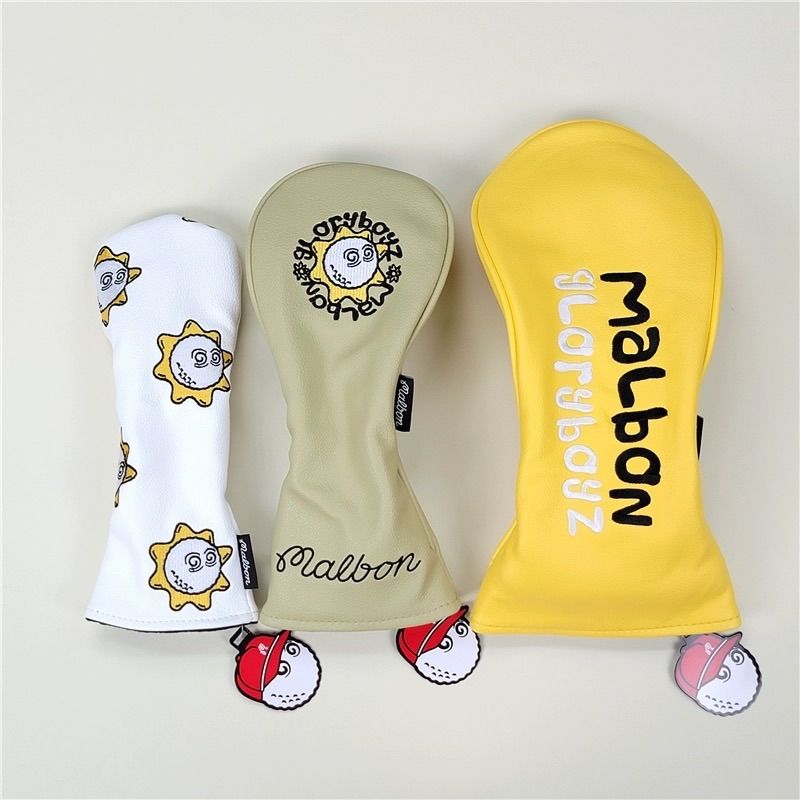シーズン新製品3点セット】ひまわりMalbon Golfマルボンゴルフカバー