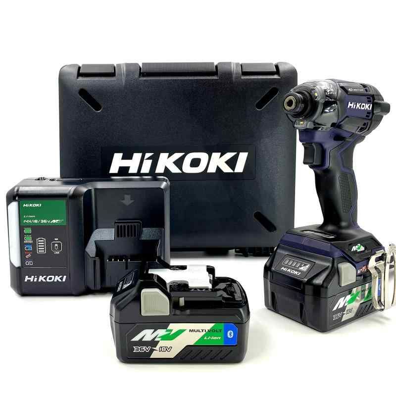 HiKOKI ハイコーキ 36Vインパクトドライバ ディープオーシャンブルー Bluetooth搭載蓄電池2個 充電器 ケース付き WH36DC 2XPDS 在庫僅少品