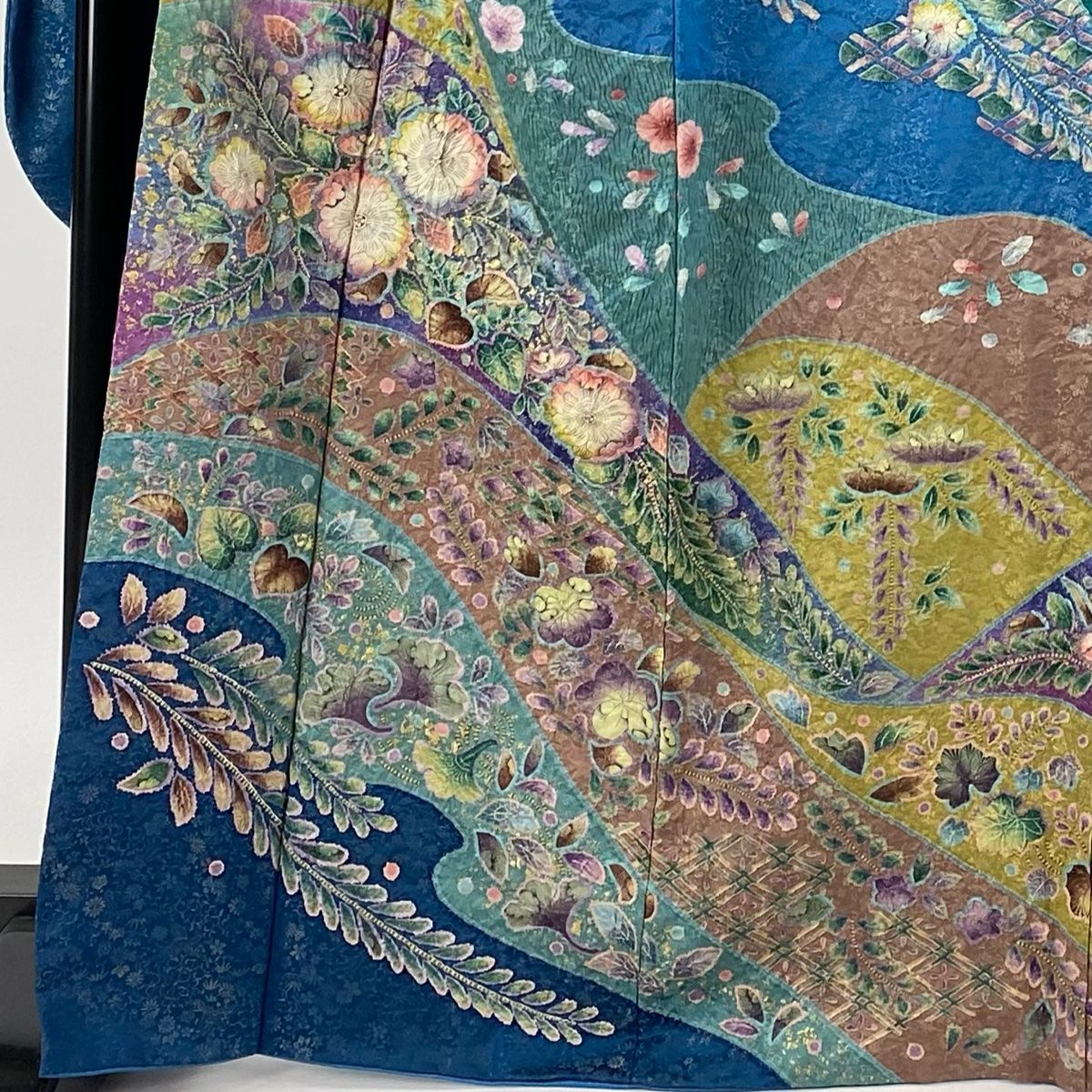 ★専用★美品 本振袖 金通し 紺 辻が花 絞り 身丈164cm フォーマル 成人式振袖[辻が花][古典]紺に絞りの花柄[身長169cmまで]No.749