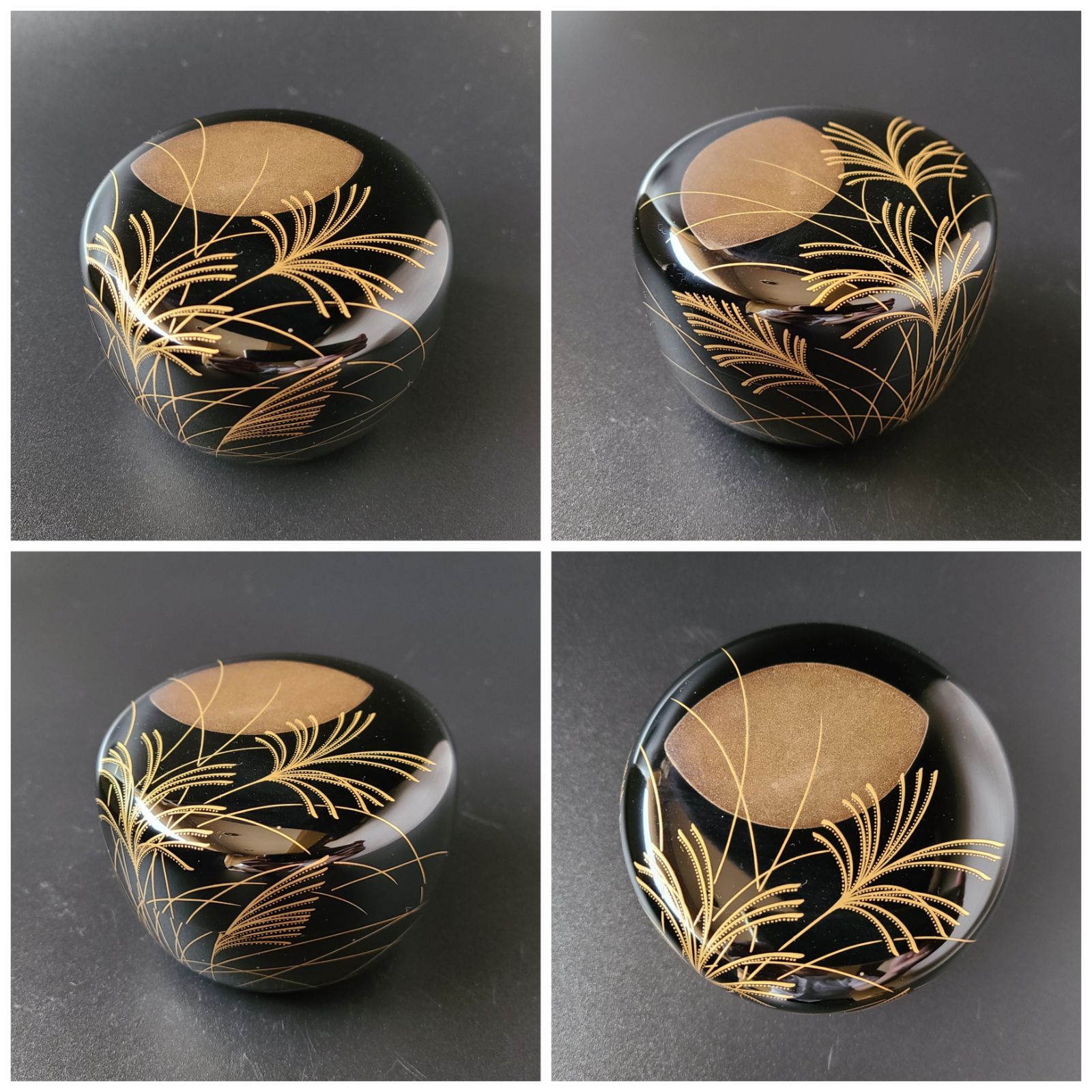 茶道具 塗師 比古田外記 蒔絵師 田中勝月 中棗 共箱 V 6787