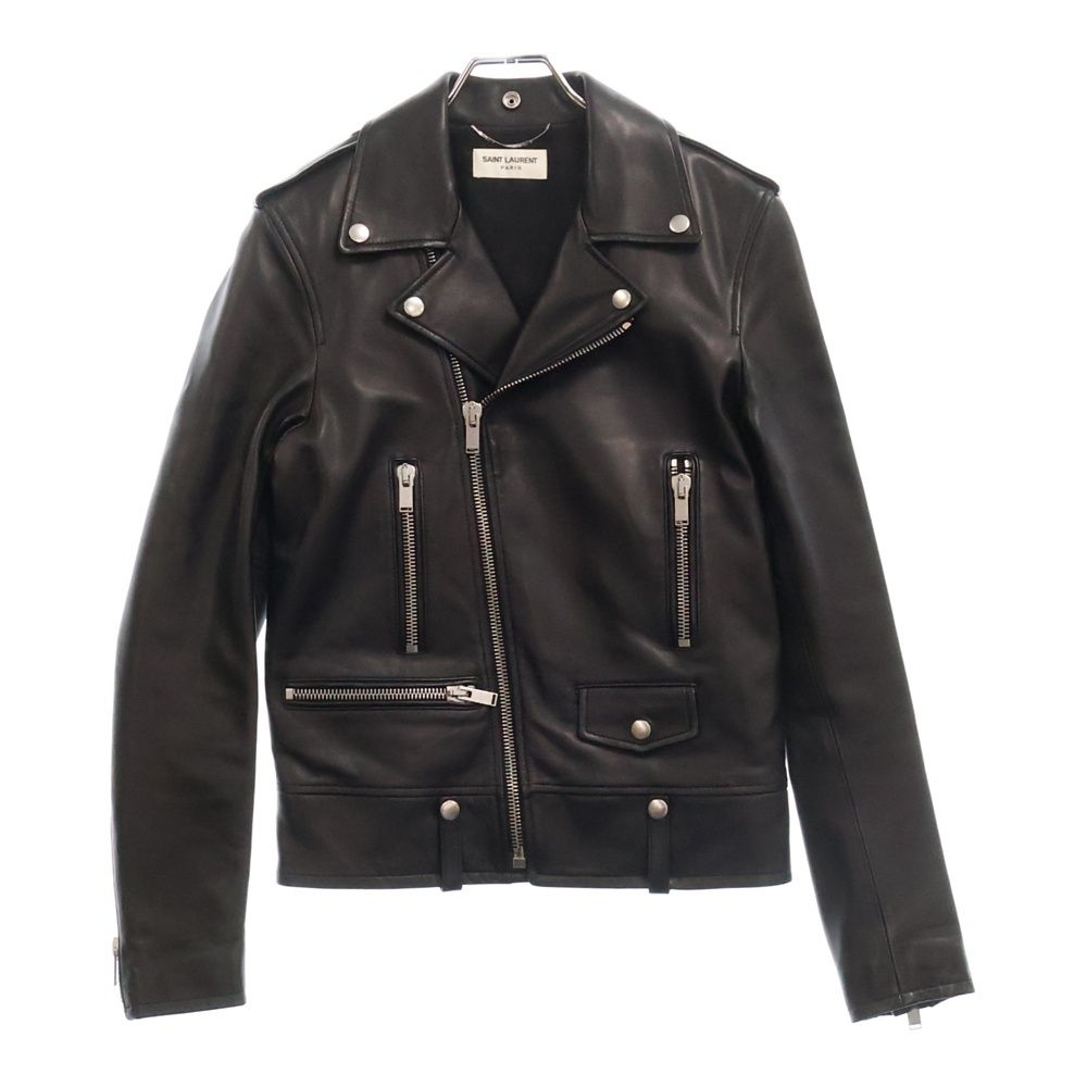SAINT LAURENT PARIS (サンローランパリ) L01 ラムレザー ライダースジャケット ブラック L01 484284 Y5YA2 1000