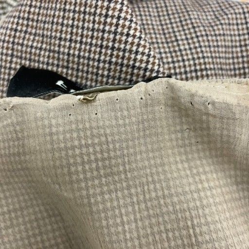 フェンディ FENDI タイトスカート ロング 千鳥格子 ジップフライ ロゴ