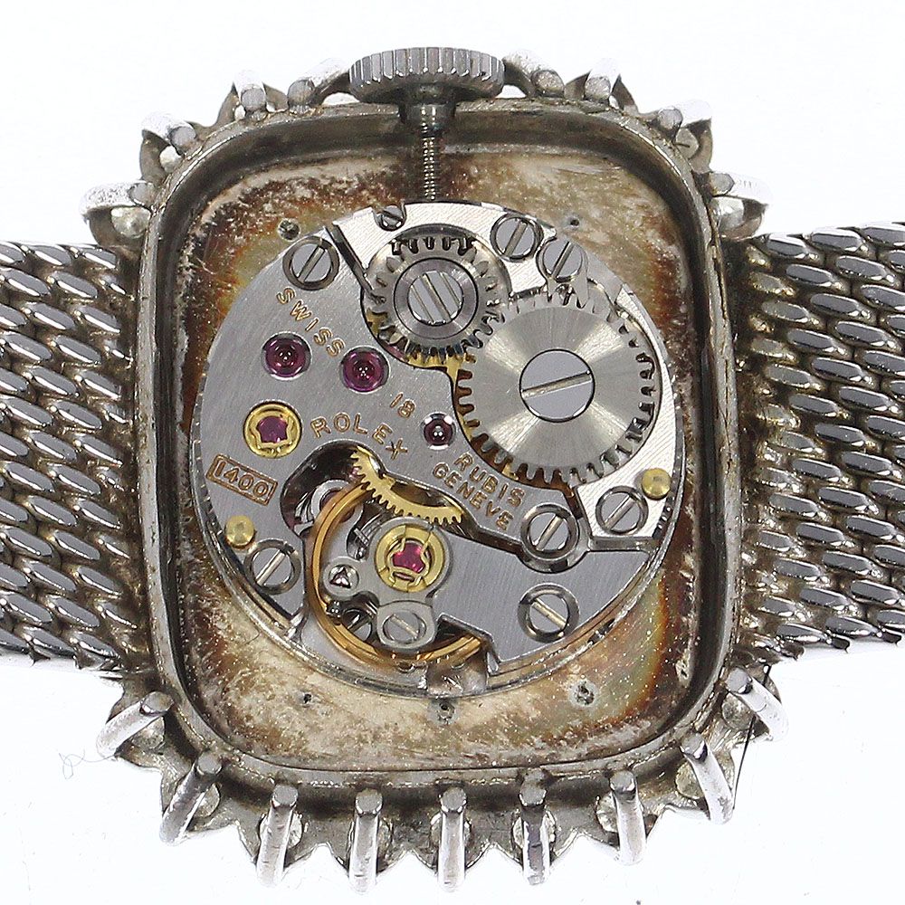 ロレックス ROLEX 2651 オーキッド K18WG Cal.1400 ダイヤベゼル ヴィンテージ 手巻き レディース _745981【中古】 ロレックス ROLEX 2651 オーキッド K18WG Cal.1400 ダイヤベゼル