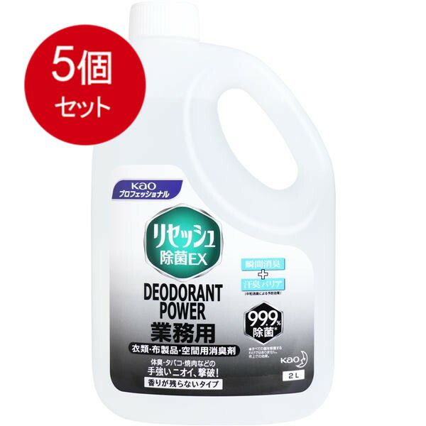 5個まとめ買い  花王業務用 リセッシュ除菌EX デオドラントパワー 香りが残らないタイプ 2L送料無料 × 5個セット