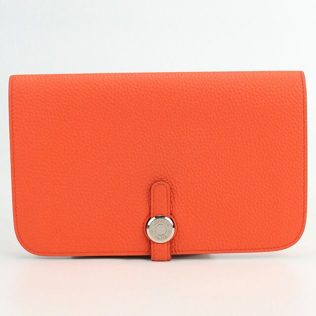 希少カラー❣️￼エルメス✨ドゴン　GM✨二つ折り✨長財布 HERMES エルメス ドゴンロング 長財布（小銭入れなし） カーフ