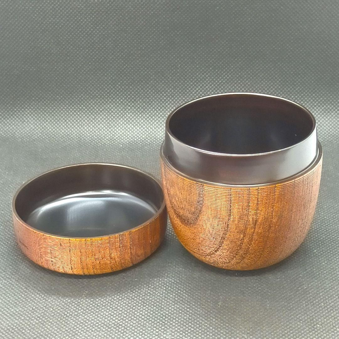 輪島塗棗 欅拭漆千筋糸目中棗 ケヤキ木地 茶道具 作家 天然木 輪島塗棗 欅拭漆千筋糸目中棗 ケヤキ木地 茶道具 作家 天然木