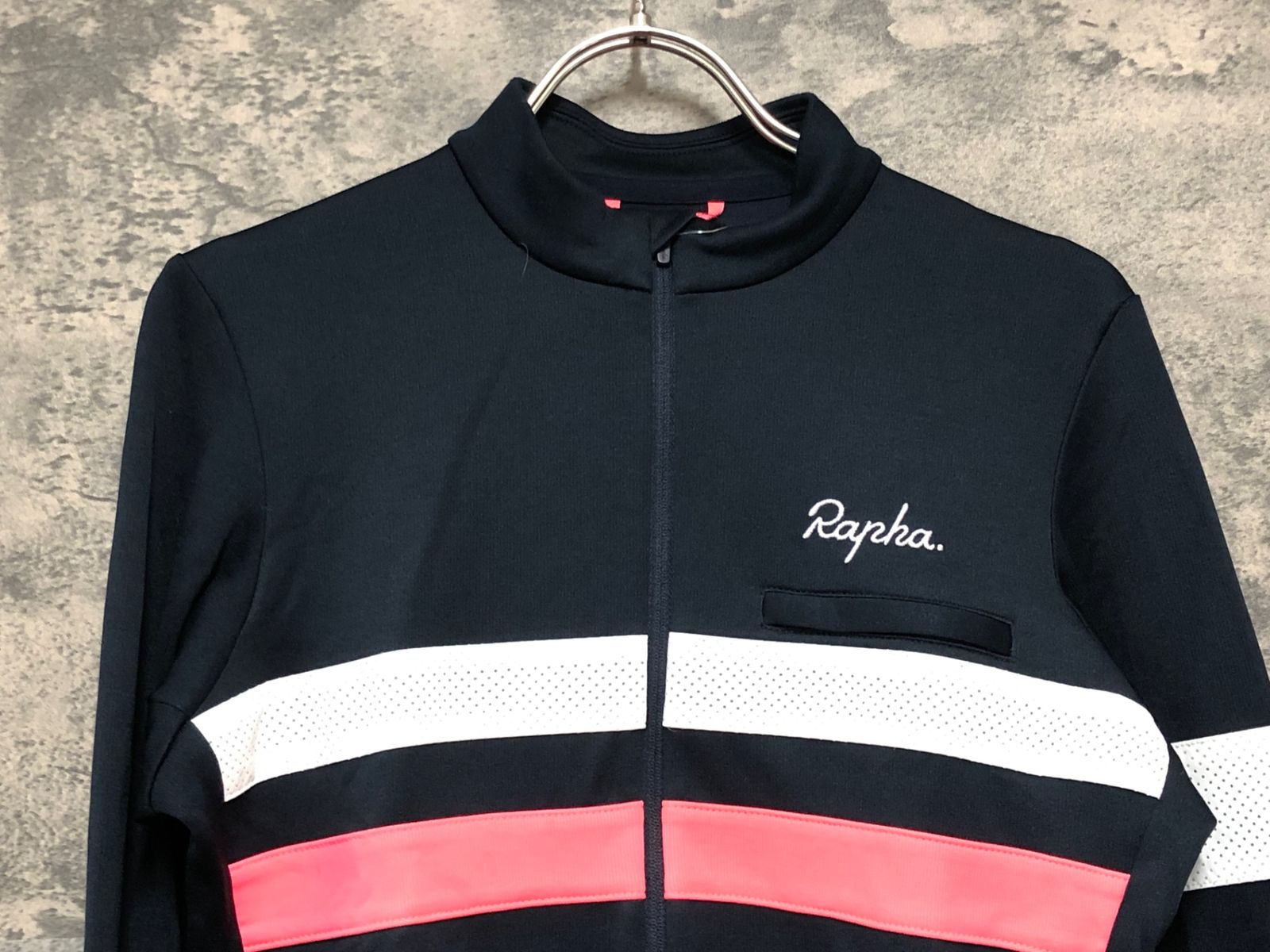 JD875 ラファ Rapha BREVET 長袖 サイクルジャージ S ネイビー