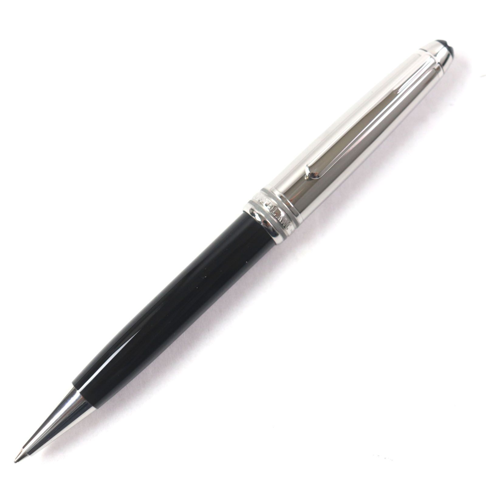 MONTBLANC モンブラン マイスターシュテュック ソリテール ドゥエ ステンレス スティル ホワイトスター ツイスト式 シャープペンシル シルバー ブラック 箱 ケース付き ドイツ製 メンズ