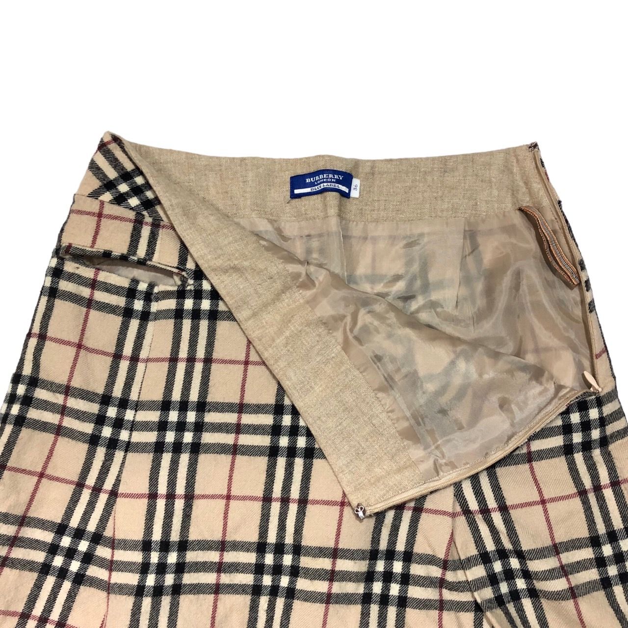 BURBERRY スカート36 BURBERRY BLUE LABEL(バーバリーブルーレーベル) ノヴァチェックウール