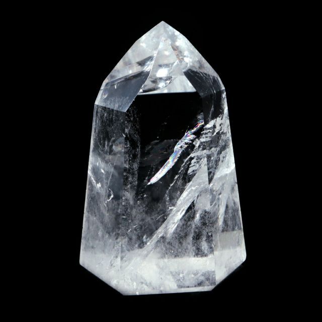 レムリアンシード 水晶 六角柱 ポイント 全面研磨 磨き 153g 1点もの