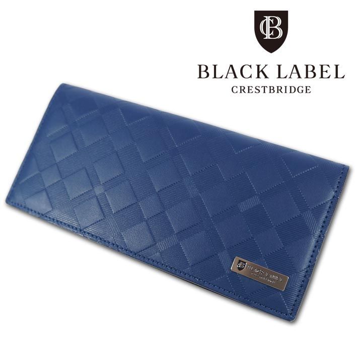 クレストブリッジ CRESTBRIDGE BLACK LABEL チェックエンボス 長財布