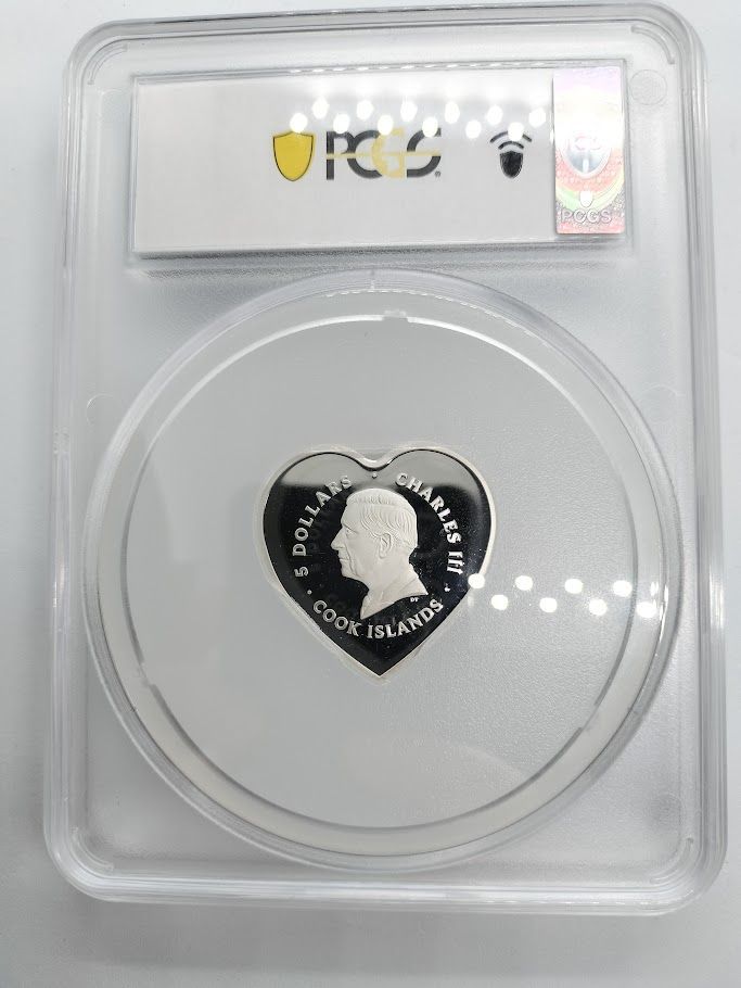 PCGS PR70DCAM ハート型コイン クック諸島 2025年 ブリリアント
