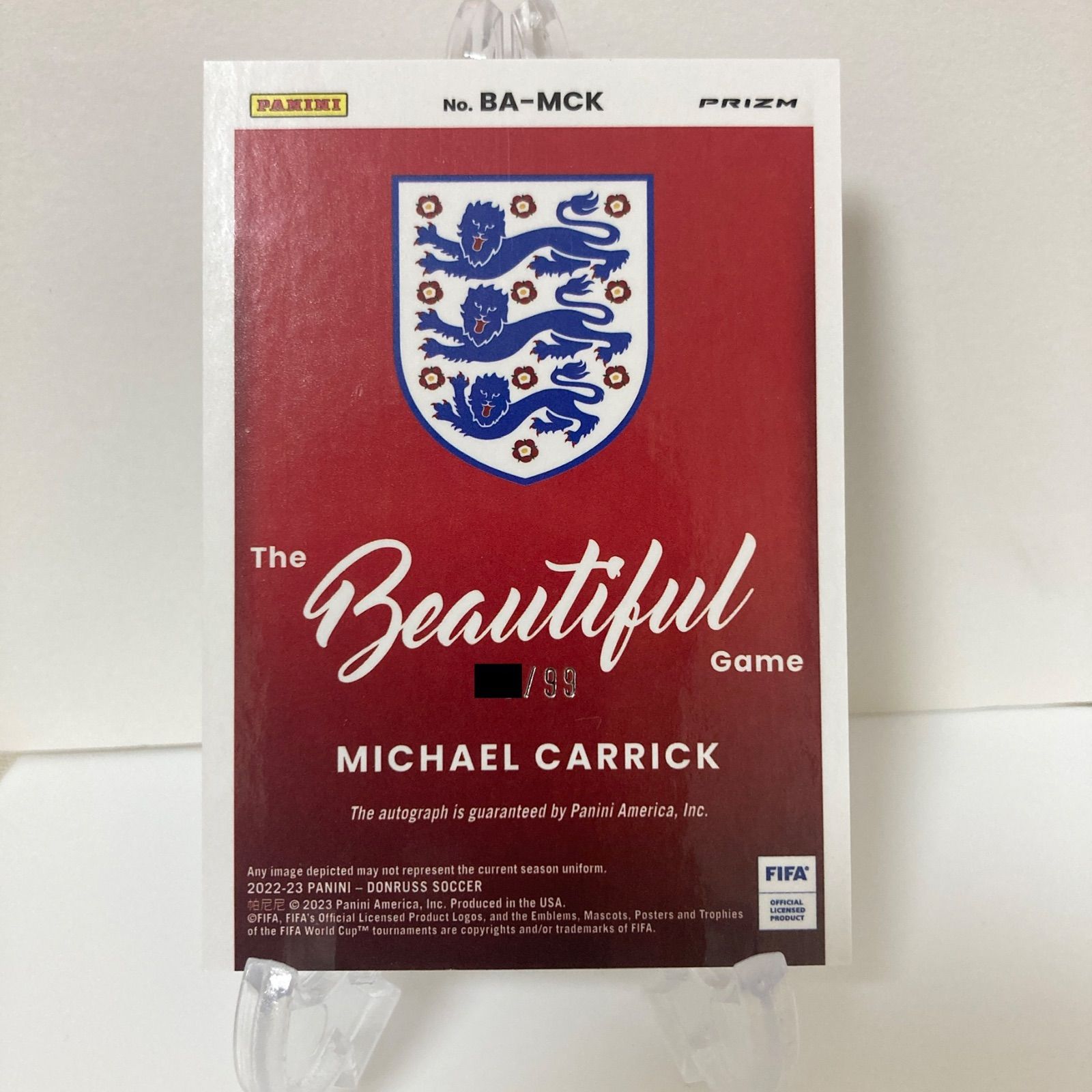 マイケル・キャリック 直筆サイン 限定99枚 2022-23 Donruss Soccer 