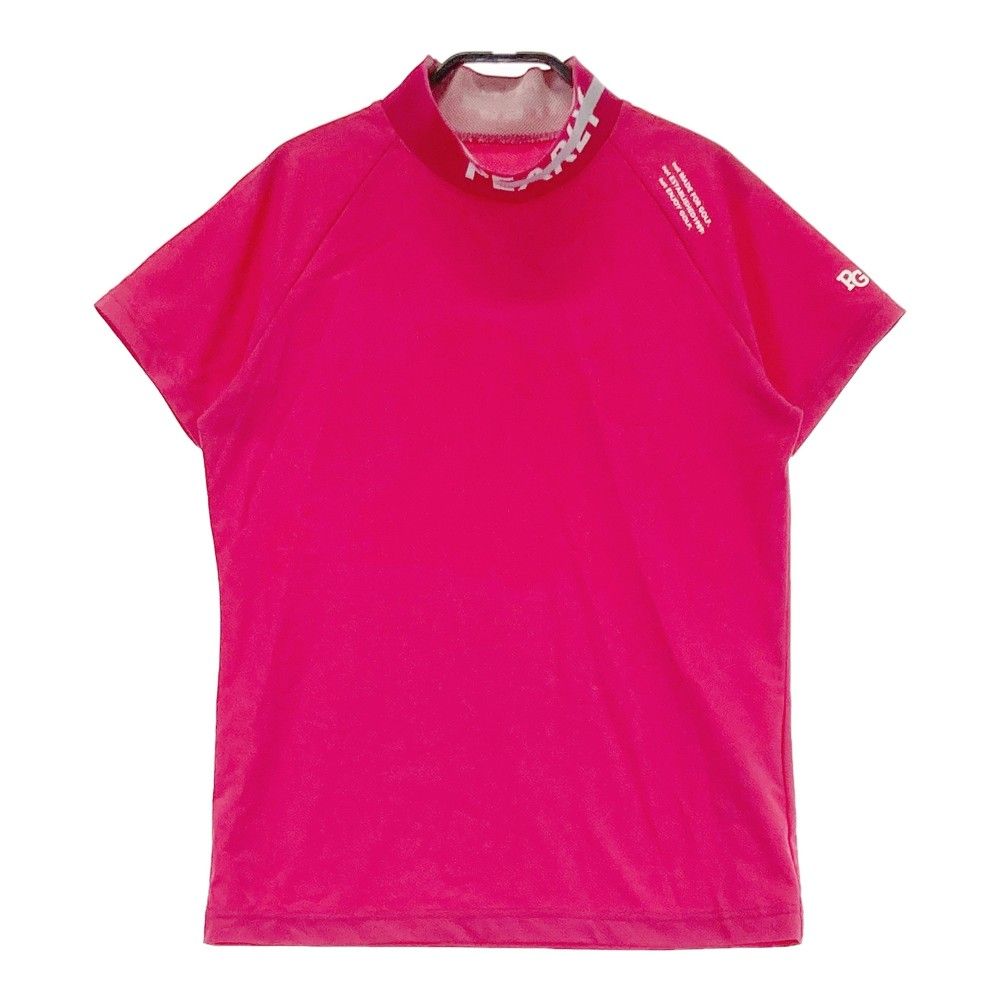 サイズ：1 PEARLY GATES パーリーゲイツ 2024年モデル ハイネック 半袖Tシャツ  ピンク系 [240101364325]# ゴルフウェア レディース ストスト