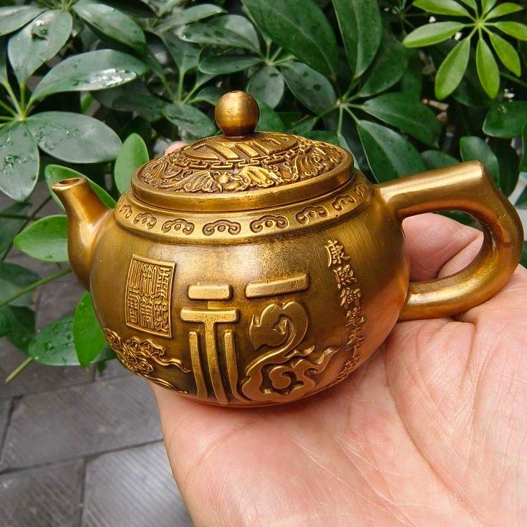 銅 細工 百子祝寿 徳利 急須 煎茶道具 提梁壺 装飾品 工芸品 置物