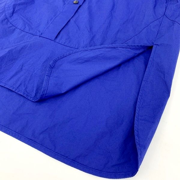 ENFOLD ハイカウントタイプライター タックカラー PULLOVER 300FS230-1680 ブラウス 半袖 フリル レディース サイズ38 ブルー エンフォルド トップス DL15394■ ENFOLD ハイカウントタイプライター 300FS230-1680 ブラウス