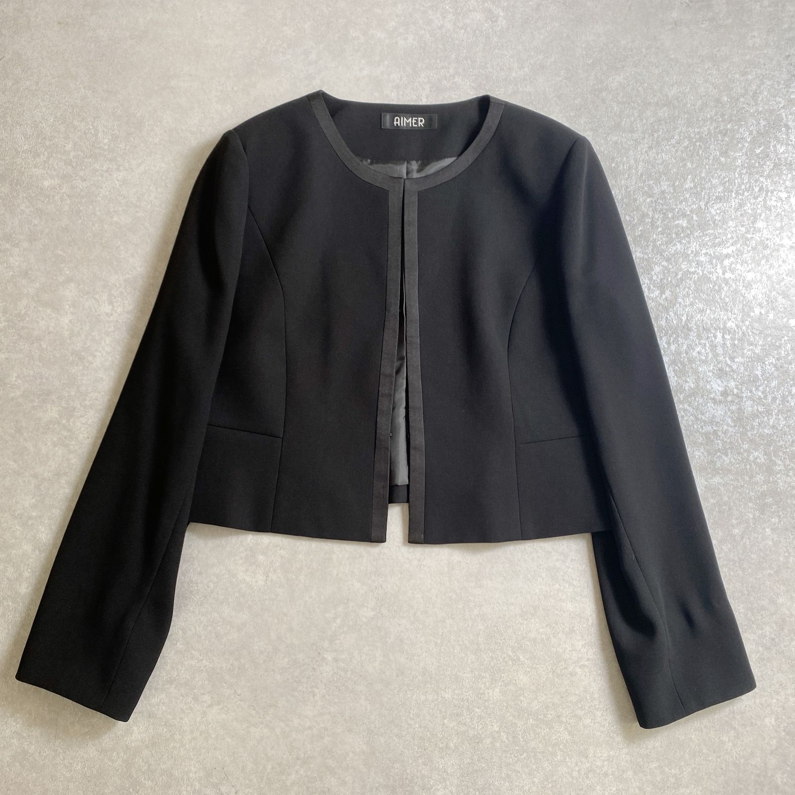 AIMER 2点セット ブラックフォーマル 礼服 喪服 冠婚葬祭 ジャケット - ワンピース size 15号 エメ