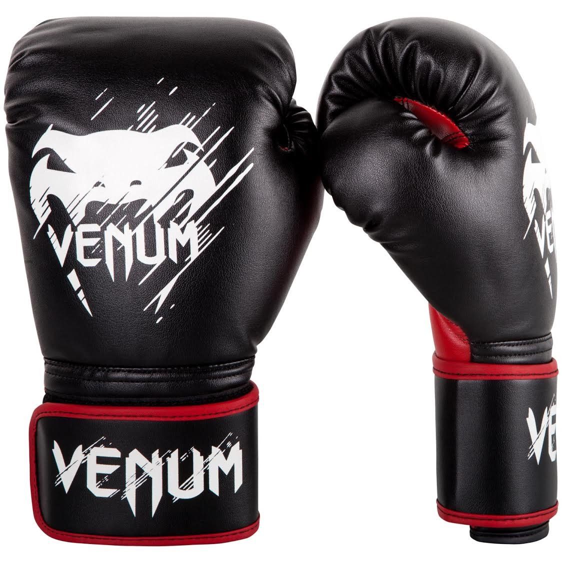 Venum Contender キッズ ボクシング グローブ - ブラック|レッド - 8オンス